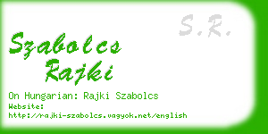 szabolcs rajki business card